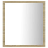 Vidaxl badkamerspiegel led 40x8,5x37 cm acryl sonoma eikenkleurig