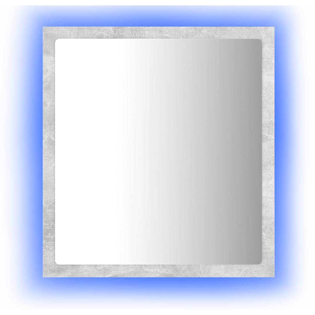 Vidaxl badkamerspiegel led 40x8,5x37 cm acryl betongrijs