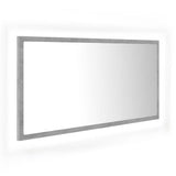 Vidaxl badkamerspiegel led 90x8,5x37 cm acryl betongrijs