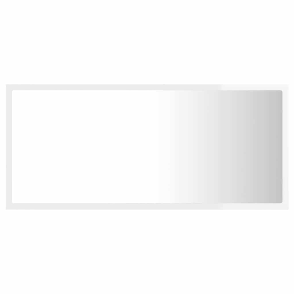 Vidaxl badkamerspiegel led 90x8,5x37 cm acryl hoogglans wit
