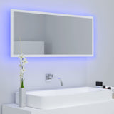 Vidaxl badkamerspiegel led 100x8,5x37 cm acryl wit