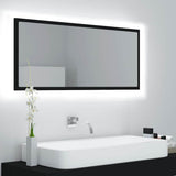 Vidaxl badkamerspiegel led 100x8,5x37 cm acryl zwart