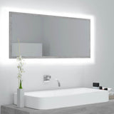 Vidaxl badkamerspiegel led 100x8,5x37 cm acryl betongrijs