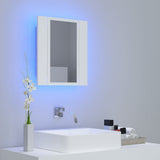 Vidaxl badkamerkast met spiegel en led 40x12x45 cm acryl wit