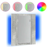 Vidaxl badkamerkast met spiegel en led 40x12x45 cm acryl betongrijs