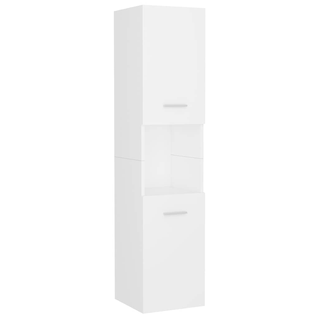 Vidaxl badkamerkast 30x30x130 cm bewerkt hout wit