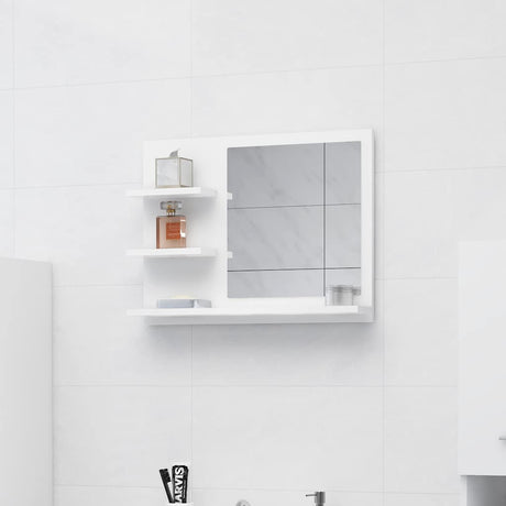 Vidaxl badkamerspiegel 60x10,5x45 cm bewerkt hout wit