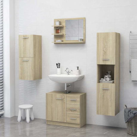 Vidaxl badkamerspiegel 60x10,5x45 cm bewerkt hout sonoma eikenkleurig