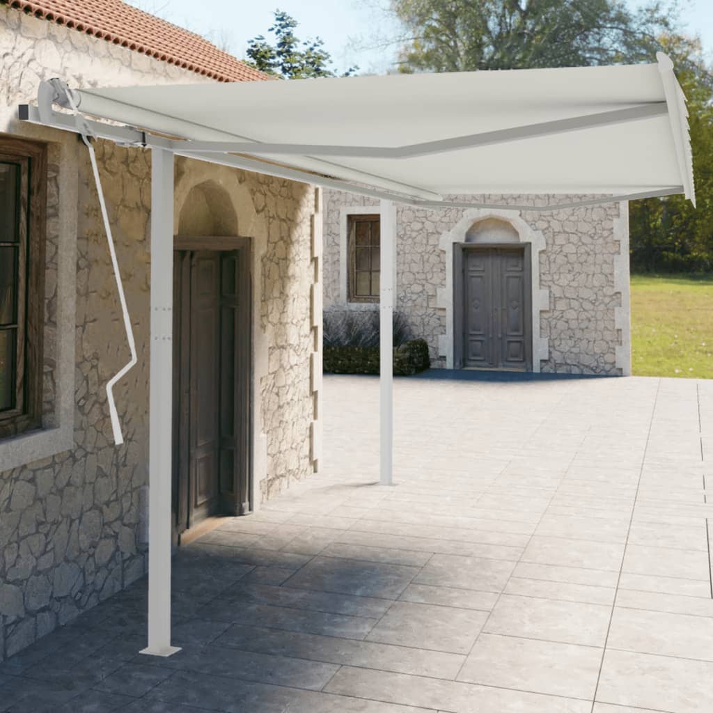 Vidaxl Laifel Pole Set 450x245 cm de hierro blanco