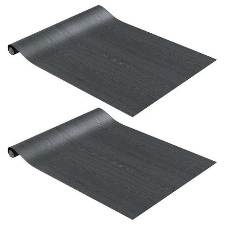 Vidaxl meubelfolies zelfklevend 2 st 500x90 cm pvc donkerhoutkleurig