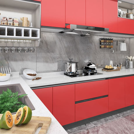 Vidaxl meubelfolies zelfklevend 2 st 500x90 cm pvc rood