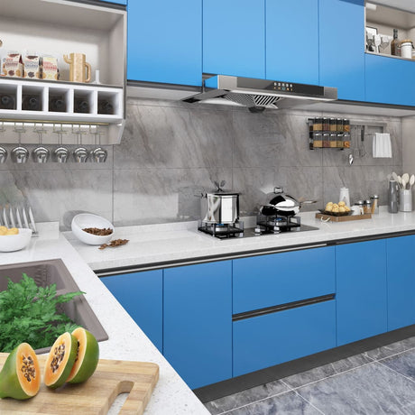 Vidaxl meubelfolies zelfklevend 2 st 500x90 cm pvc azuurblauw