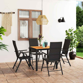 Vidaxl 5-delige tuinset zwart en bruin