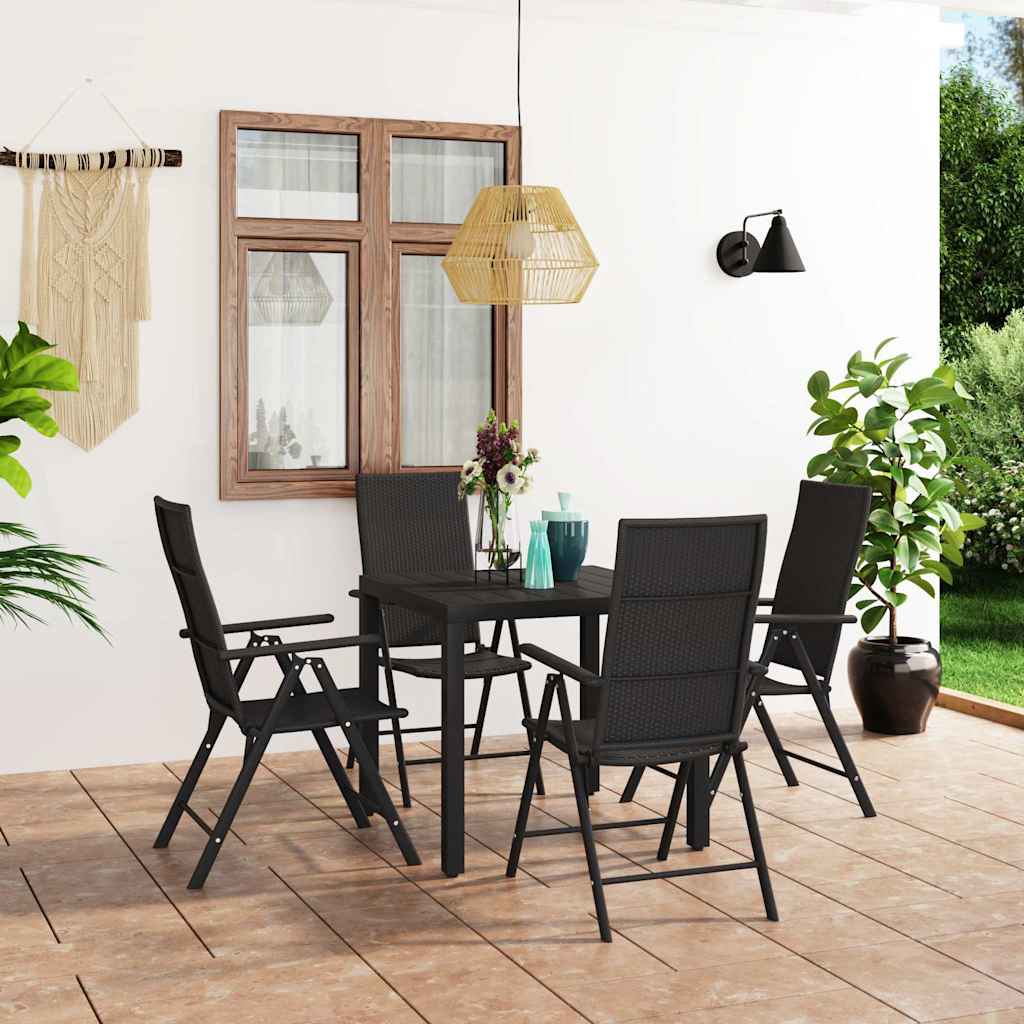 Vidaxl 5-delige tuinset zwart