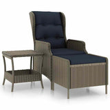 Vidaxl 2-delige loungeset met kussens poly rattan bruin