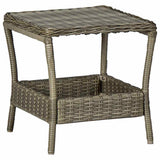 Vidaxl 2-delige loungeset met kussens poly rattan bruin