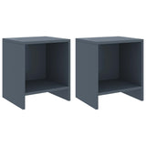 Vidaxl nachtkastjes 2 st 35x30x40 cm massief grenenhout lichtgrijs