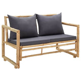 Vidaxl tuinbank met kussens 115 cm bamboe