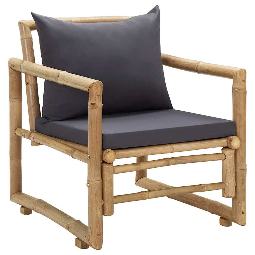 Vidaxl tuinstoelen met kussens 2 st bamboe