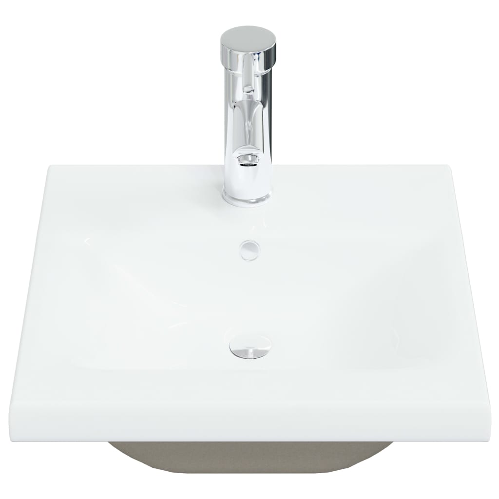 Vidaxl built -in washbasin with tap 42x39x18 cm ceramic white