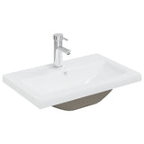 Vidaxl inbouwwastafel met kraan 61x39x18 cm keramiek wit