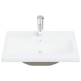 Vidaxl inbouwwastafel met kraan 61x39x18 cm keramiek wit