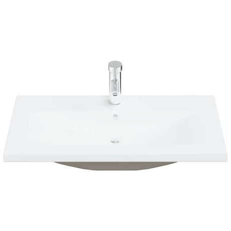 Vidaxl inbouwwastafel met kraan 81x39x18 cm keramiek wit