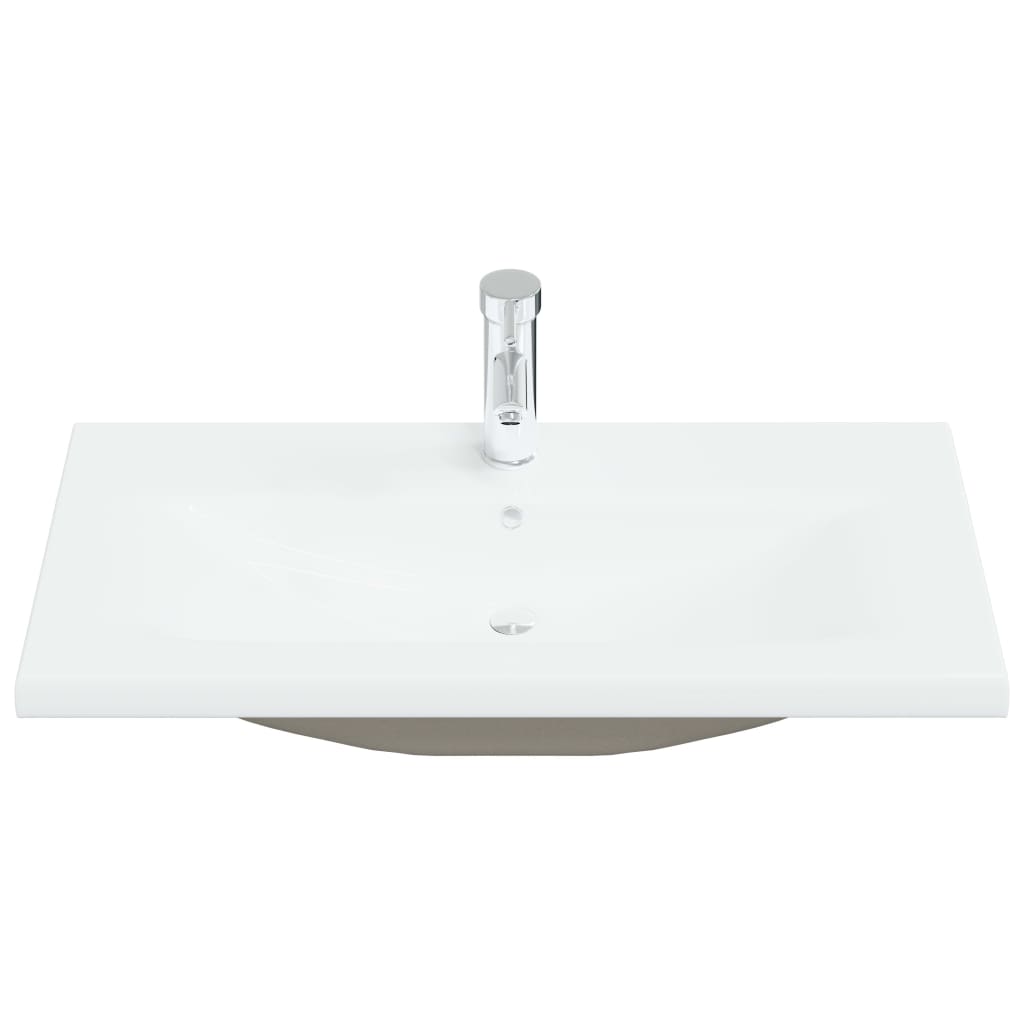 Vidaxl built -in washbasin with tap 81x39x18 cm ceramic white