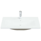 Vidaxl built -in washbasin with tap 81x39x18 cm ceramic white