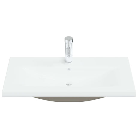 Vidaxl inbouwwastafel met kraan 81x39x18 cm keramiek wit