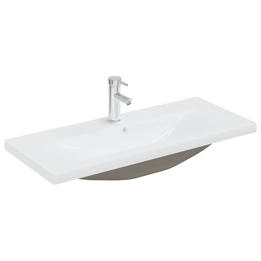 Vidaxl bygget -I Washbasin med TAP 91x39x18 cm keramisk hvid