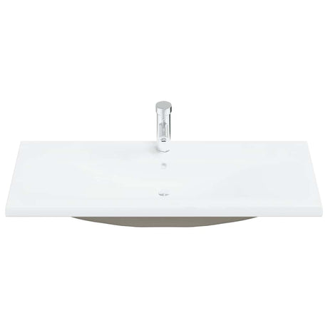 Vidaxl inbouwwastafel met kraan 101x39x18 cm keramiek wit