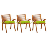 Vidaxl tuinstoelen 3 st met kussens massief acaciahout