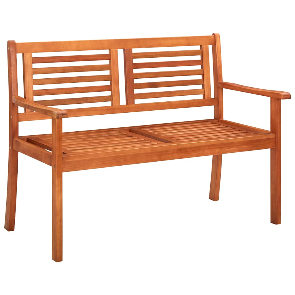 Vidaxl tuinbank 2-zits met kussen 120 cm massief eucalyptushout