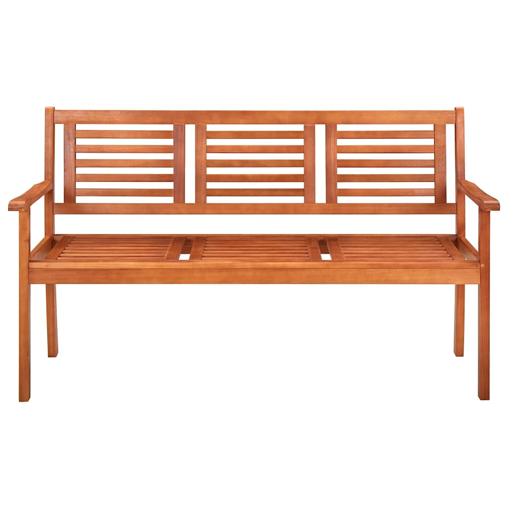 Vidaxl tuinbank 3-zits met kussen 150 cm massief eucalyptushout