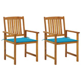 Vidaxl tuinstoelen 2 st met kussens massief acaciahout