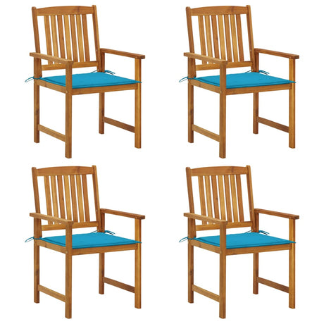 Vidaxl tuinstoelen 4 st met kussens massief acaciahout