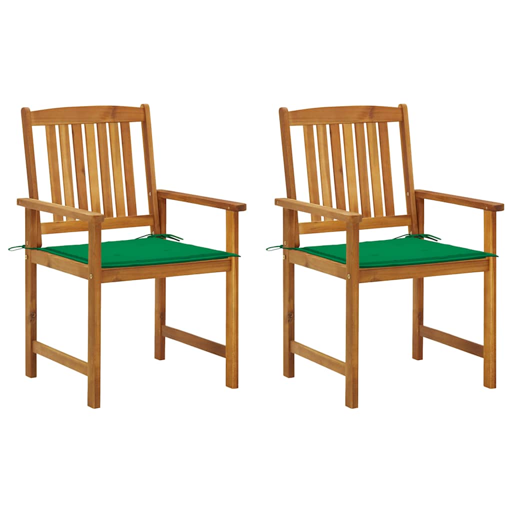 Vidaxl tuinstoelen 2 st met kussens massief acaciahout