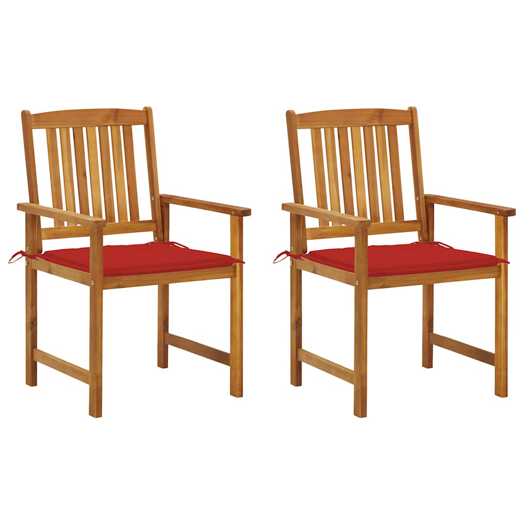 Vidaxl tuinstoelen 2 st met kussens massief acaciahout