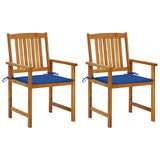 Vidaxl tuinstoelen 2 st met kussens massief acaciahout