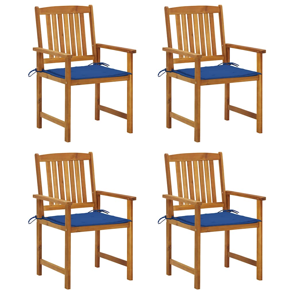 Vidaxl tuinstoelen 4 st met kussens massief acaciahout