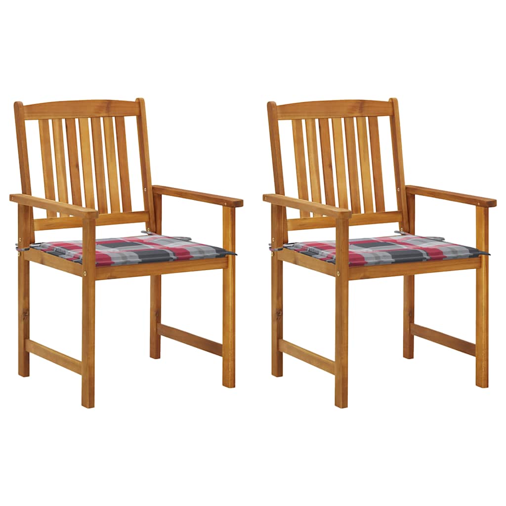 Vidaxl tuinstoelen 2 st met kussens massief acaciahout