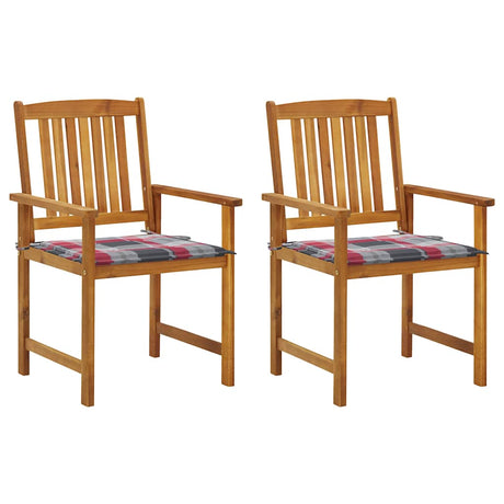 Vidaxl tuinstoelen 2 st met kussens massief acaciahout