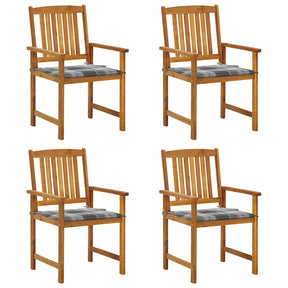 Vidaxl tuinstoelen 4 st met kussens massief acaciahout