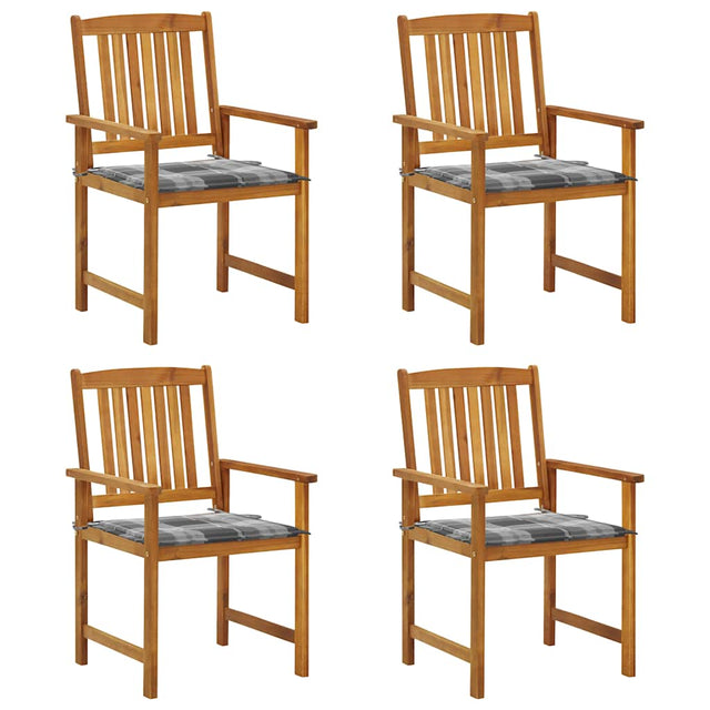 Vidaxl tuinstoelen 4 st met kussens massief acaciahout