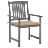 Vidaxl tuinstoelen 4 st met kussens massief acaciahout grijs