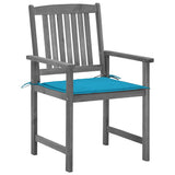 Vidaxl tuinstoelen 4 st met kussens massief acaciahout grijs