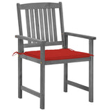 Vidaxl tuinstoelen 4 st met kussens massief acaciahout grijs