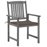 Vidaxl tuinstoelen 4 st met kussens massief acaciahout grijs