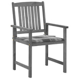 Vidaxl tuinstoelen 4 st met kussens massief acaciahout grijs